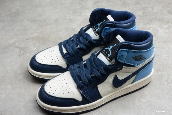 Air Jordan 1 Kids Blue (555088-140) University Obsidian 0706